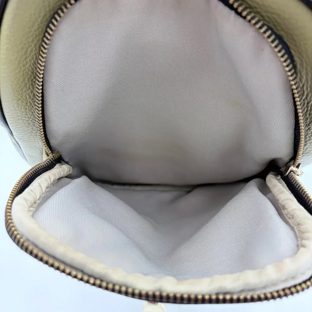 Valentina Women's Pebbled Leather Mini Backpack Green y2k